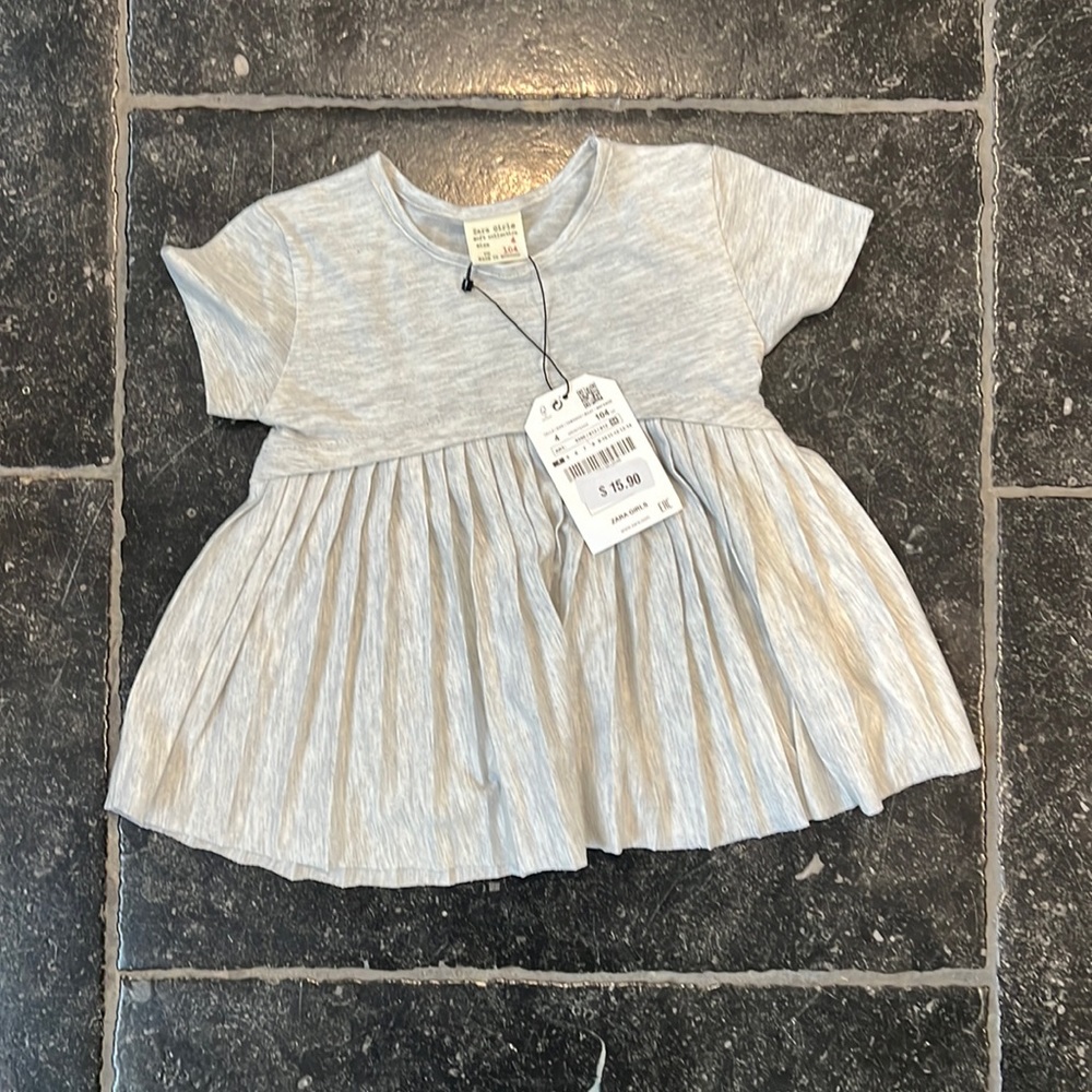 Zara Girls Soft Grey T-shirt